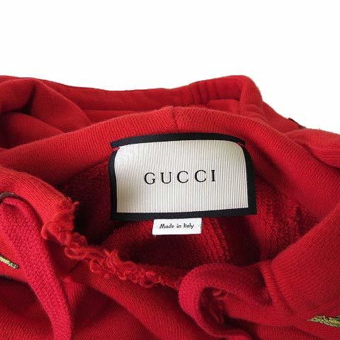 美中古　GUCCI フローラル　ロゴ　パーカー XS (着用感はMサイズ) 中古】グッチ GUCCI フローラル ヴィンテージ ロゴ パーカー プル
