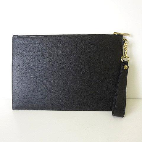 【中古】未使用品 グッチ GUCCI バッグ ホースビット レザー クラッチバッグ 700524 黒 ブラック 本革 かばん 鞄 美品_2