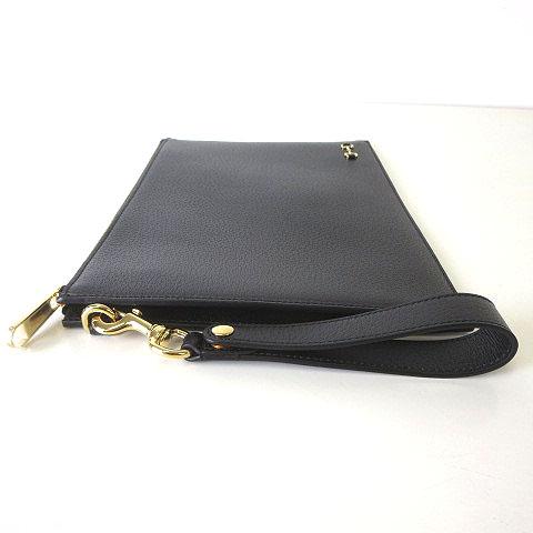 【中古】未使用品 グッチ GUCCI バッグ ホースビット レザー クラッチバッグ 700524 黒 ブラック 本革 かばん 鞄 美品_3