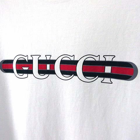 【中古】グッチ GUCCI 25SS 現行 プリント コットンジャージー Tシャツ カットソー 半袖 XXS 白 ホワイト 国内正規品_3