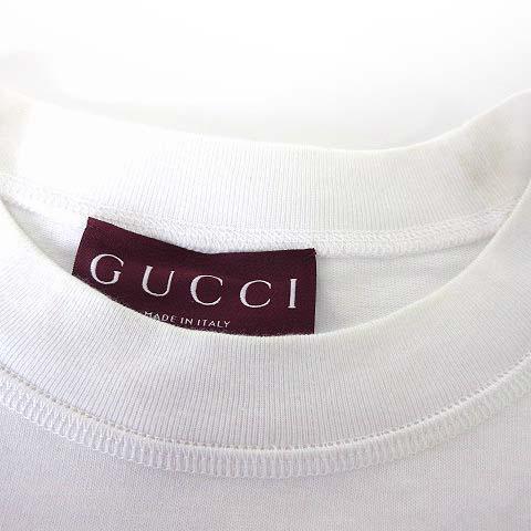 【中古】グッチ GUCCI 25SS 現行 プリント コットンジャージー Tシャツ カットソー 半袖 XXS 白 ホワイト 国内正規品_4