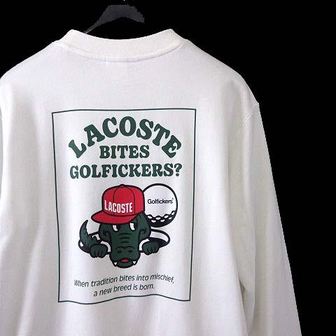 【中古】ゴルフィッカーズ Golfickers ラコステ コラボ 完売 スウエット トレーナー ゴルフウエア L 5 オフ白 美品_2