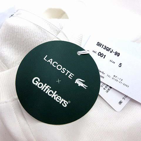 【中古】ゴルフィッカーズ Golfickers ラコステ コラボ 完売 スウエット トレーナー ゴルフウエア L 5 オフ白 美品_5