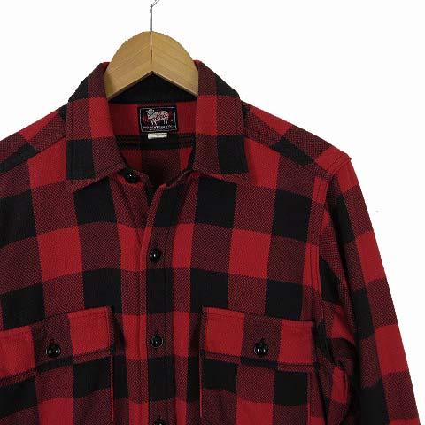 【中古】ウールリッチ WOOLRICH 現行 完売 シャツ ネルシャツ オーセンティック 長袖 バッファローチェック S 赤 黒_1