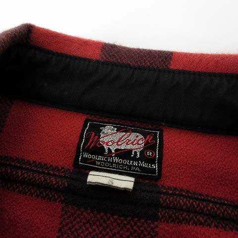 【中古】ウールリッチ WOOLRICH 現行 完売 シャツ ネルシャツ オーセンティック 長袖 バッファローチェック S 赤 黒_4