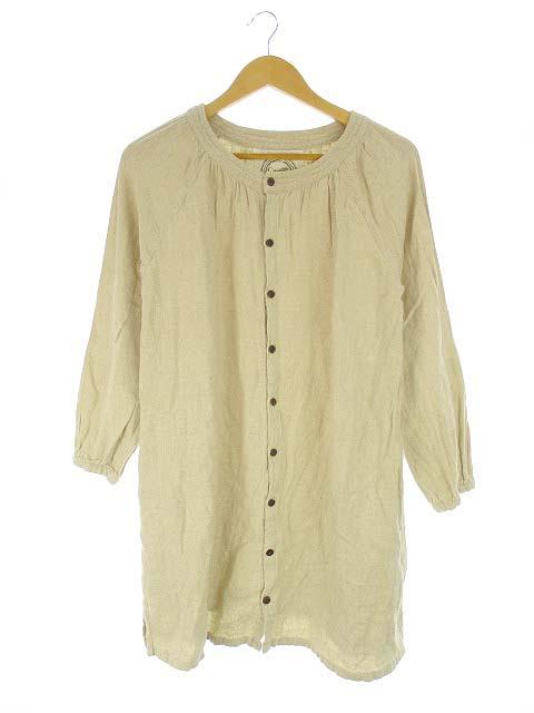 中古 セポ Cepo リネン コットン シャツ ワンピース フロントボタン 前開き 羽織り 長袖 アイボリー M レディースの通販はau Pay マーケット ブランド古着のベクトル