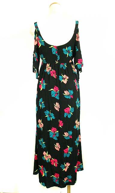 中古 スライ Sly Liquidly Orchid Open オープンショルダー ワンピース ロング 花柄 レーヨン 030asa33 0370 黒の通販はau Pay マーケット ブランド古着のベクトル