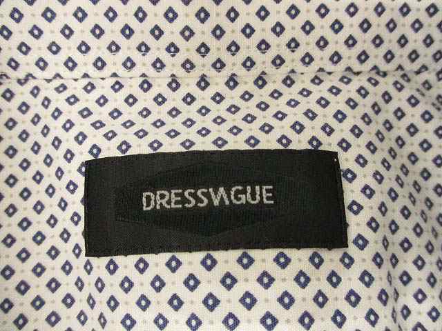 中古 ドレスヴァーグ Dressvague トップス ワイシャツ 長袖 総柄 コットン 白 青 メンズの通販はau Pay マーケット ブランド古着のベクトル