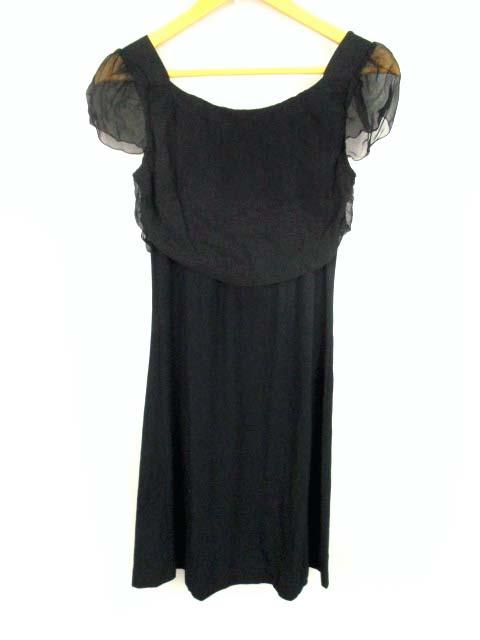 中古 トッカ Tocca 半袖 ワンピース シアー切替 綿 コットン ストレッチ 無地 リボン サイズf 黒 ブラックの通販はau Pay マーケット ブランド古着のベクトル