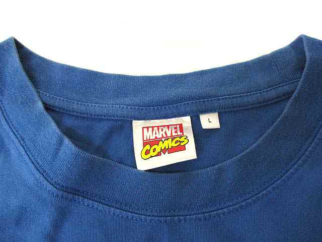 中古 ジーユー Gu マーベル Marvel Comics トップス Tシャツ 半袖 ポケット プリント コットン ブルー L メンズの通販はau Pay マーケット ブランド古着のベクトル