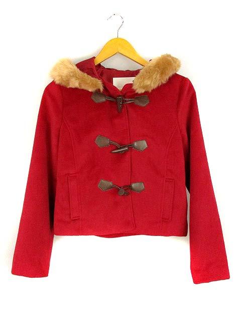 中古 セシルマクビー Cecil Mcbee フェイクファーフード付き ショート ダッフルコート レッド 赤 M レディースの通販はau Pay マーケット ブランド古着のベクトル