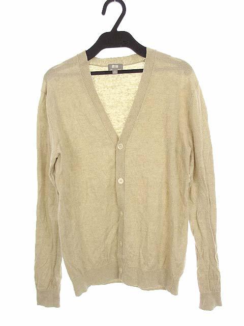 中古 ユニクロ Uniqlo カーディガン 羽織り リネン混 長袖 無地 ライトベージュ M メンズの通販はau Pay マーケット ブランド古着のベクトル