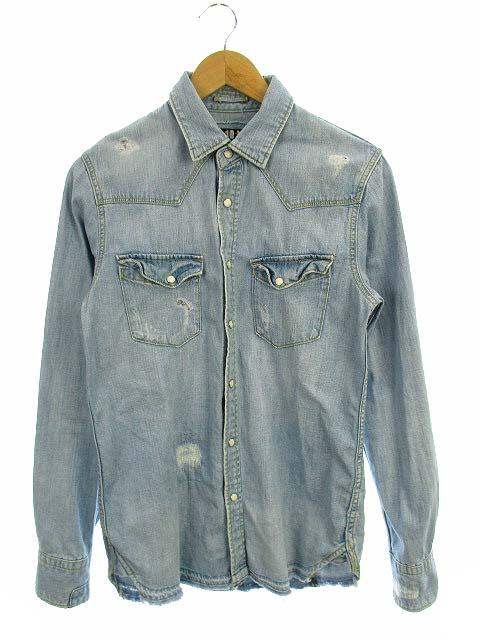 中古 ナノユニバース Nano Universe トップス リペア ミリタリー デニムシャツ ウエスタンシャツ 長袖 カットオフの通販はau Pay マーケット ブランド古着のベクトル