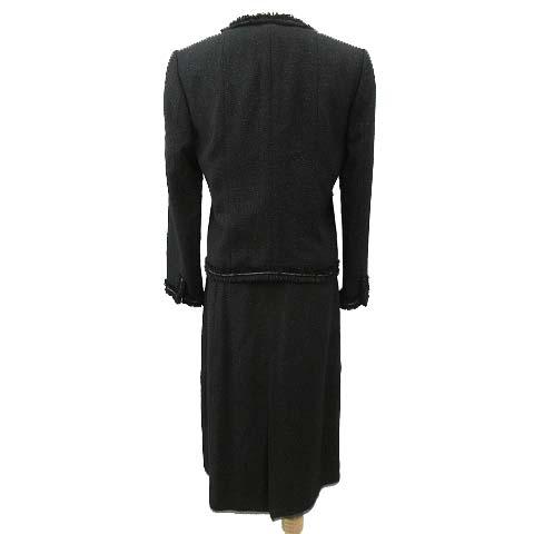 中古 23区 オンワード樫山 フォーマル ワンピース スーツ セレモニー ツイード 38 黒 ブラック R レディースの通販はau Pay マーケット ブランド古着のベクトル