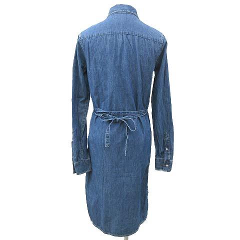 中古 トミーヒルフィガー Tommy Hilfiger デニムシャツ ワンピース 長袖 膝丈 2 青 ブルー R レディースの通販はau Wowma ブランド古着のベクトル