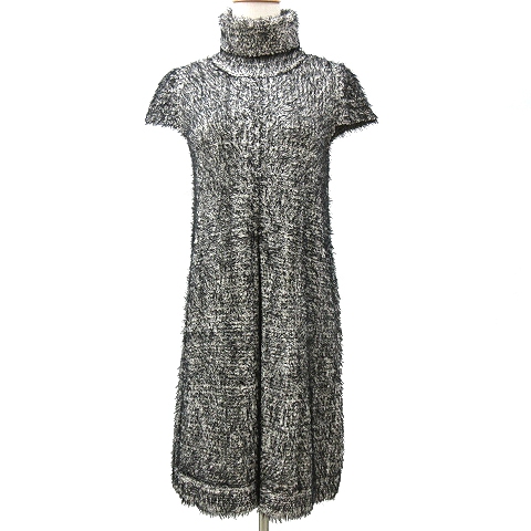 中古 Miss J ニット ワンピース 半袖 ミニ タートルネック 40 黒 ブラック 白 ホワイト Ibs91 R レディースの通販はau Pay マーケット ブランド古着のベクトル