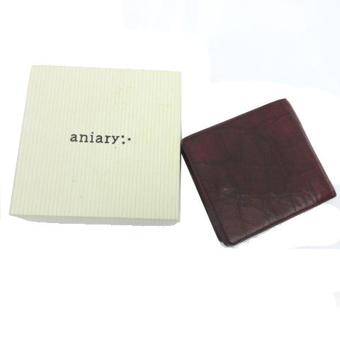 中古 アニアリ Aniary 二つ折り財布 レザー クロコ型押し 12 000 エンボス ウォレット 赤 レッド エンジ メンズの通販はau Pay マーケット ブランド古着のベクトル