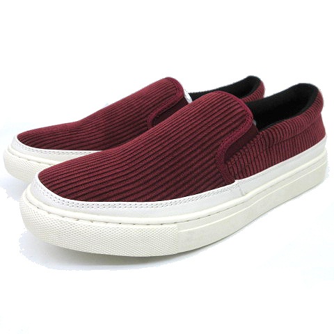 中古 未使用品 ナノユニバース Nano Universe Base スリッポン コーデュロイ スニーカー 24cm エンジ 赤 Owkの通販はau Pay マーケット ブランド古着のベクトル