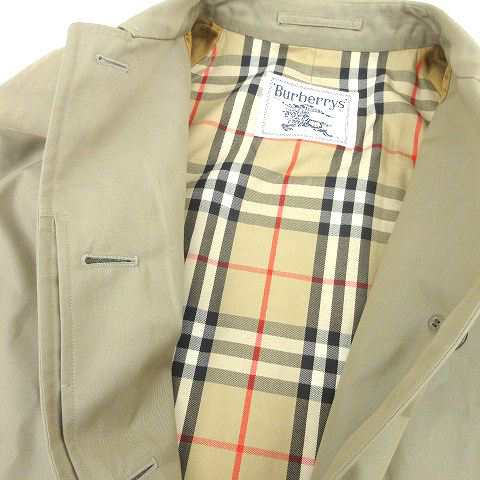 【中古】バーバリーズ Burberrys 90S ステンカラーコート ロング丈バルマカーン 白タグ ヴィンテージ M ベージュ ECR4|au PAY マーケット