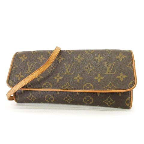 ルイヴィトン LOUIS VUITTON ポシェットツインPM モノグラム ショルダーバッグ ブラウン レディース