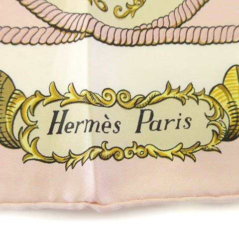 中古】未使用 エルメス HERMES カレ90 LVDOVICVS MAGNVS 白い馬に跨っ