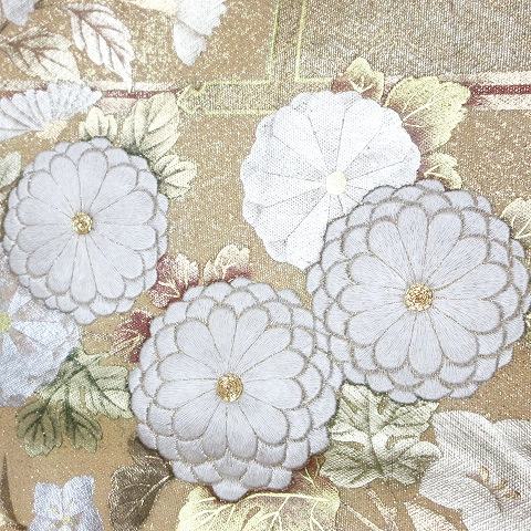 振袖 正絹 美品 刺繍 黄色 ゴールド 花魁 成人式