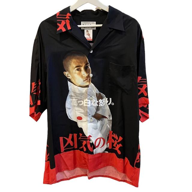 【中古】未使用品 ワコマリア タグ付き 22SS 凶気の桜 アロハシャツ 半袖 プリント 総柄 NTJ-WM-HI01 XL 黒 メンズの通販は