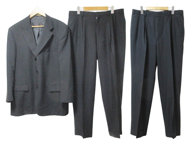 【中古】ブルックスブラザーズ BROOKSCOOL スーツ セットアップ パンツ2本 大きいサイズ テーラード ジャケット ■GY09の通販は