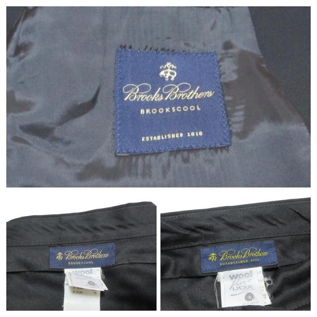 【中古】ブルックスブラザーズ BROOKSCOOL スーツ セットアップ パンツ2本 大きいサイズ テーラード ジャケット ■GY09の通販は