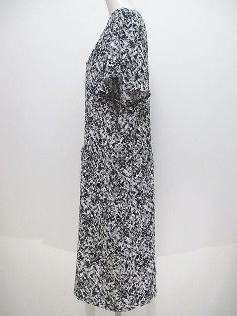 中古 アルファキュービック Alpha Cubic 半袖 ワンピース 膝丈 9ar ブラック 総柄 ｖネック リボン レディースの通販はau Pay マーケット ブランド古着のベクトル