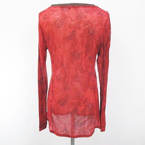 中古 ギャルデコレクティブ Garde Collective 長袖 カットソー チュニック 40 赤 レッド 日本製 シースルー 透け感の通販はau Pay マーケット ブランド古着のベクトル