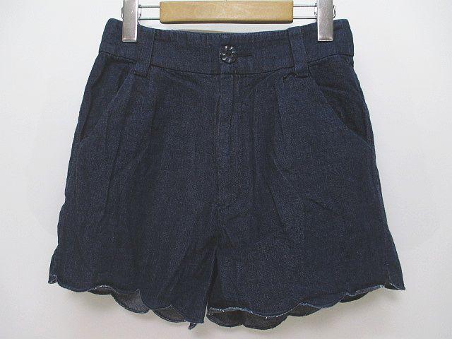 中古 スナイデル Snidel デニム ショートパンツ 1 青系 インディゴ 無地 サイドカット ジップフライ レディースの通販はau Pay マーケット ブランド古着のベクトル