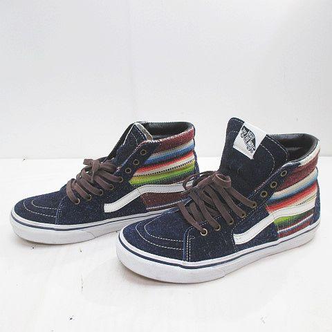 中古 バンズ Vans ハイカットスニーカー 25 5 ネイビー レインボーカラー メンズの通販はau Pay マーケット ブランド古着のベクトル