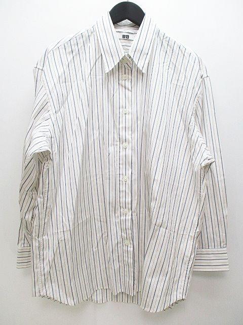 中古 ユニクロ Uniqlo ユニクロ ユー U 長袖 シャツ ストライプ ボタン M 白 ホワイト 綿 コットン レディースの通販はau Pay マーケット ブランド古着のベクトル
