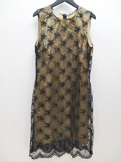 中古 マックス コー Max Co 膝丈 ノースリーブ ワンピース レース 丸首 42 黒 ベージュ レディースの通販はau Pay マーケット ブランド古着のベクトル