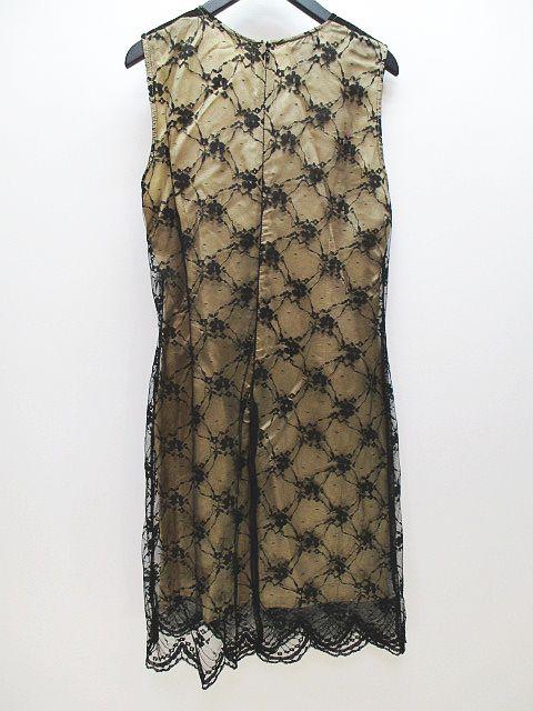 中古 マックス コー Max Co 膝丈 ノースリーブ ワンピース レース 丸首 42 黒 ベージュ レディースの通販はau Pay マーケット ブランド古着のベクトル