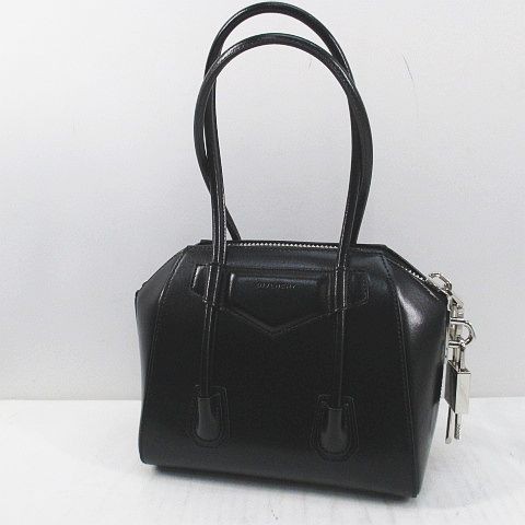 【中古】ジバンシィ GIVENCHY アンティゴナ・ロック ミニバッグ ハンド ショルダー シルバー金具 ブラック 黒 レザー｜au PAY マーケット