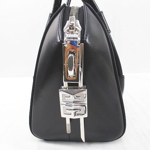 【中古】ジバンシィ GIVENCHY アンティゴナ・ロック ミニバッグ ハンド ショルダー シルバー金具 ブラック 黒 レザー｜au PAY マーケット