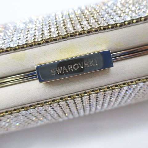 中古】スワロフスキー SWAROVSKI パーティーバッグ クラッチ ハンド