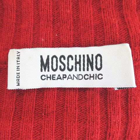 【中古】モスキーノチープアンドシック MOSCHINO CHEAP AND CHIC アンサンブル 長袖 カーディガン カットソー 40 赤｜au  PAY マーケット