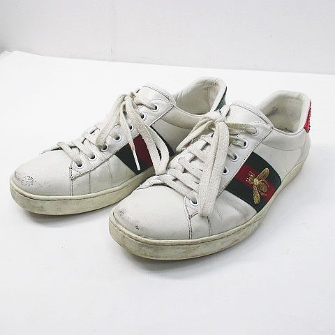 中古】グッチ GUCCI 429446 ロートップ スニーカー ビーゴールド エン