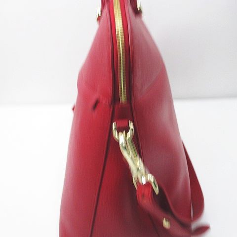 【中古】フルラ FURLA パイパー ハンドバッグ ショルダー 2WAY レッド 赤 レザーイタリア製 レディース｜au PAY マーケット