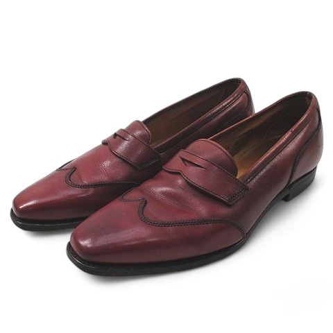 【中古】クロケット&ジョーンズ CROCKETT&JONES ローファー ウイングチップ 4.5 ブラウン 茶系 レザー レディース