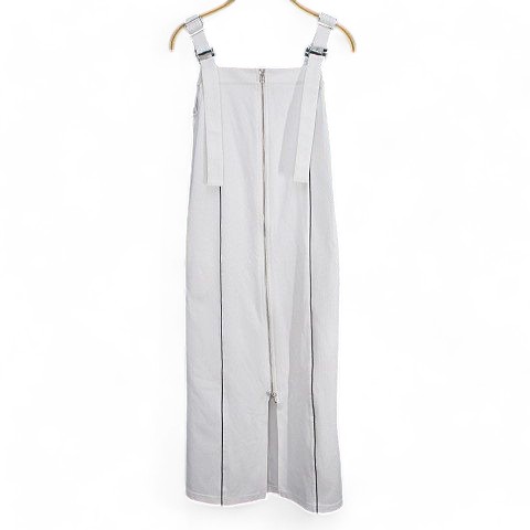 【中古】エープラス トウキョウ A+ TOKYO ロング丈 ワンピース ジャンパースカート 1 白系 ホワイト ジップアップ の通販は