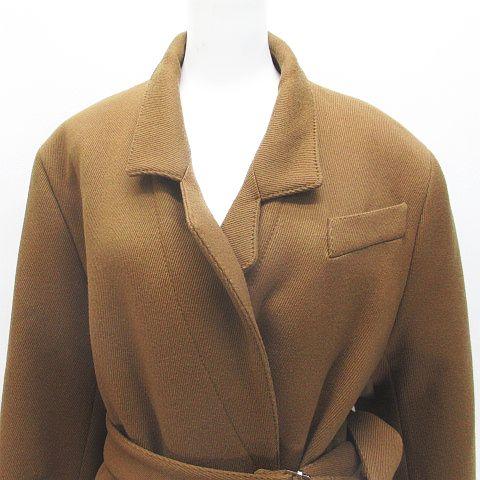 中古】ルイヴィトン LOUIS VUITTON ミドル丈 ガウンコート 34 茶系  