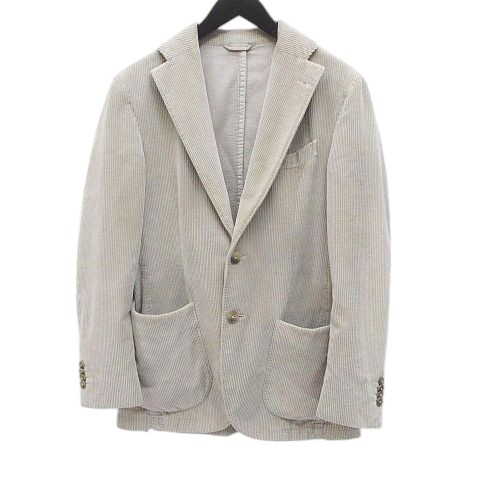 【中古】エルビーエム1911 L.B.M.1911 コーデュロイ テーラード ジャケット ベージュ系 シングルボタン 綿 コットンの通販は 7,300円