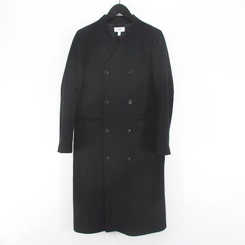 HYKEハイク黒 ウール ロングコート 