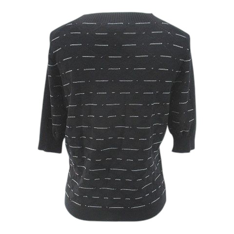 シャネル CHANEL P47893K06108 R8795 ボーダー 五分袖 ニット シャネル CHANEL P47893K06108 R8795 ボーダー 五分袖 ニット