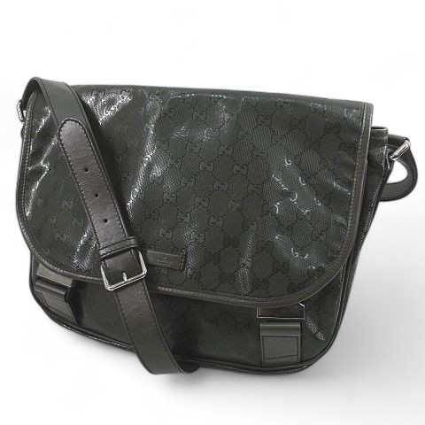 【中古】グッチ GUCCI ショルダーバッグ メッセンジャー ショルダーバッグ 201732 GGインプリメ カーキ イタリア製