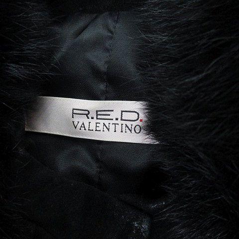 中古】レッド ヴァレンティノ RED VALENTINO 半袖 ジップアップ レザー